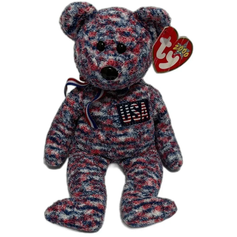 TY Beanie Baby USA the Bear USA Exclusive 8.5 inch Stuffed Animal